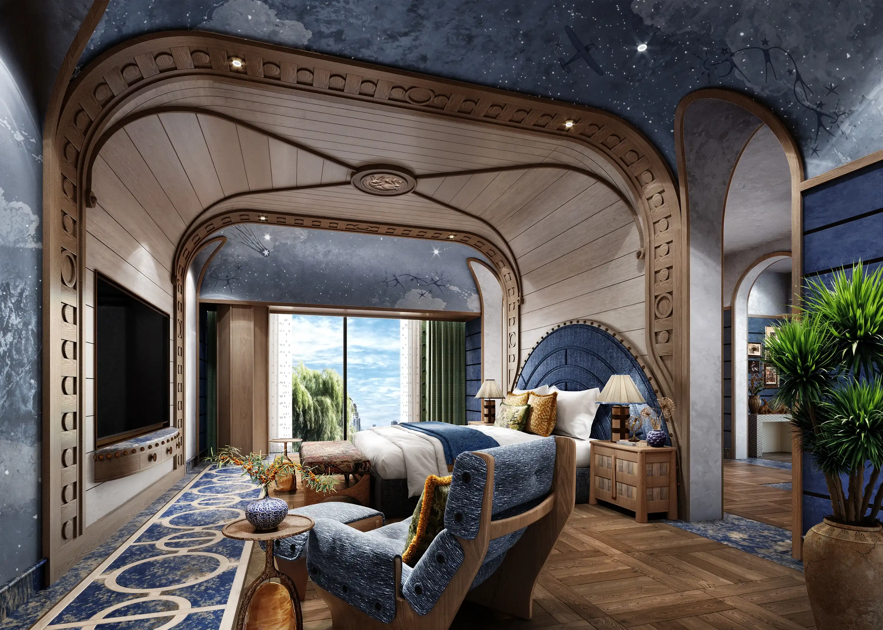 Master Bedroom — Open to the Stars